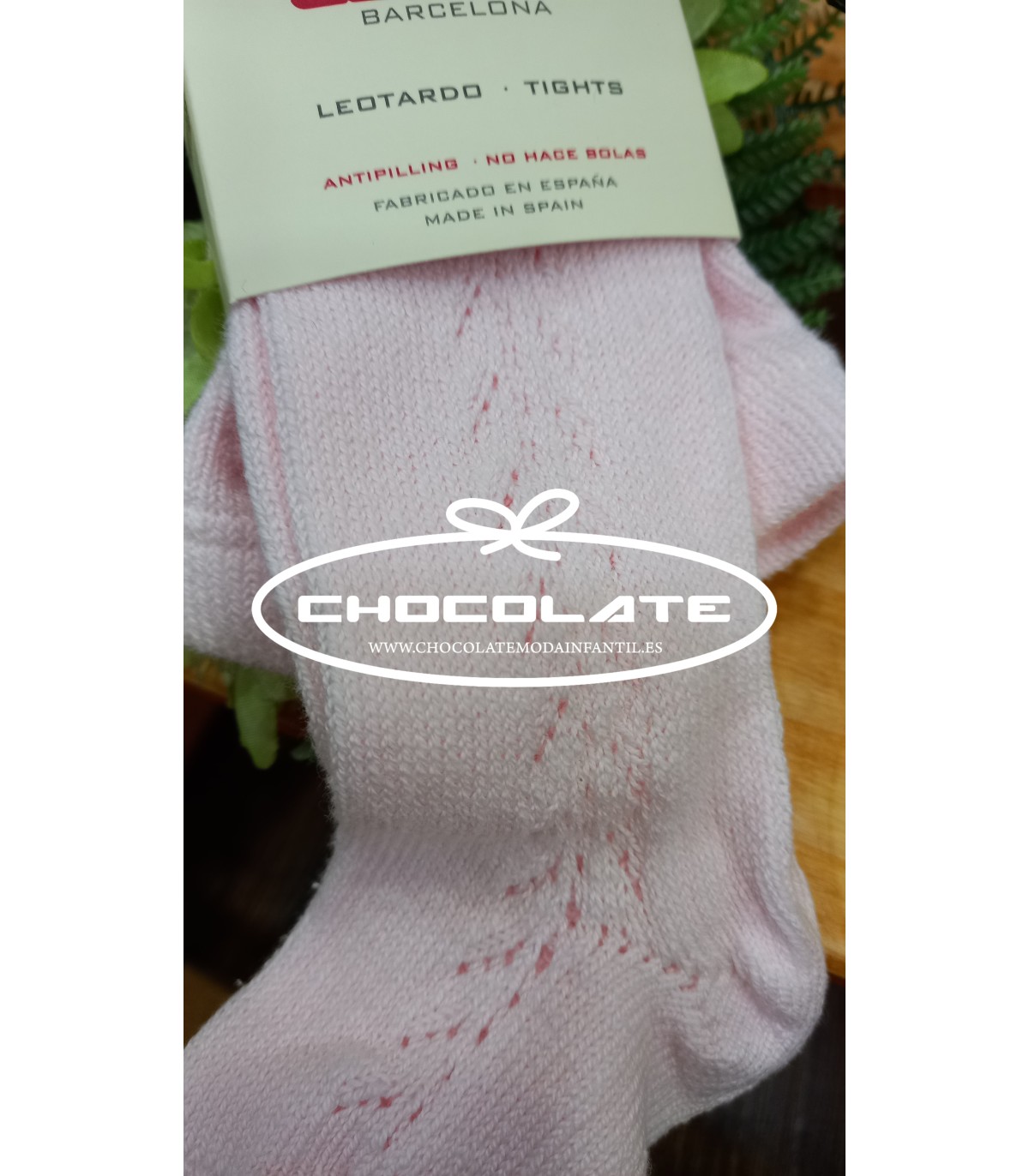 Leotardo calado rosa bebe de Condor |  | Medias y Calcetines