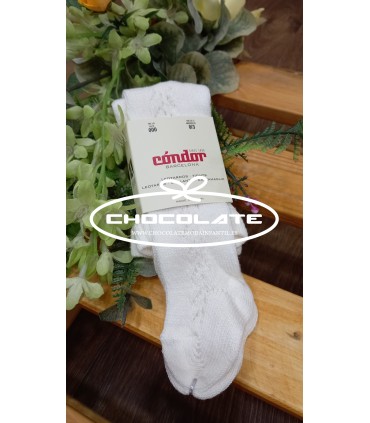 Leotardos cálidos algodón calados color nata de Condor | Leotardos ...