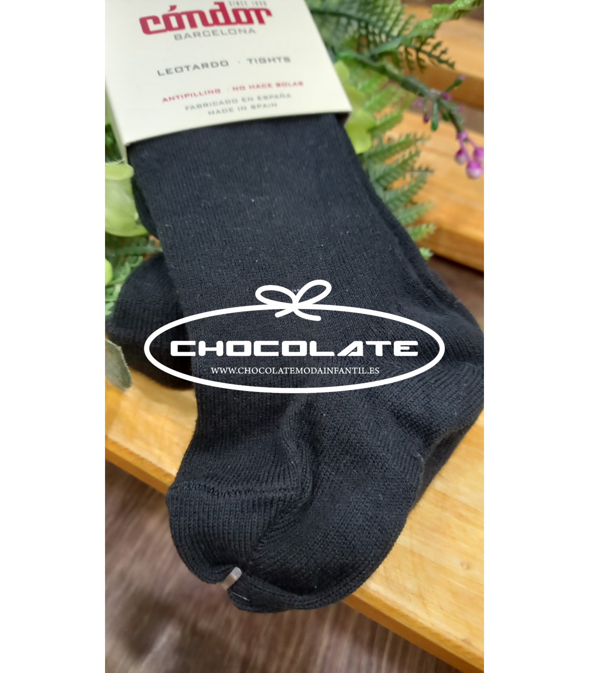 Leotardos negros de Condor | Leotardos negros lisos de la marca Con...