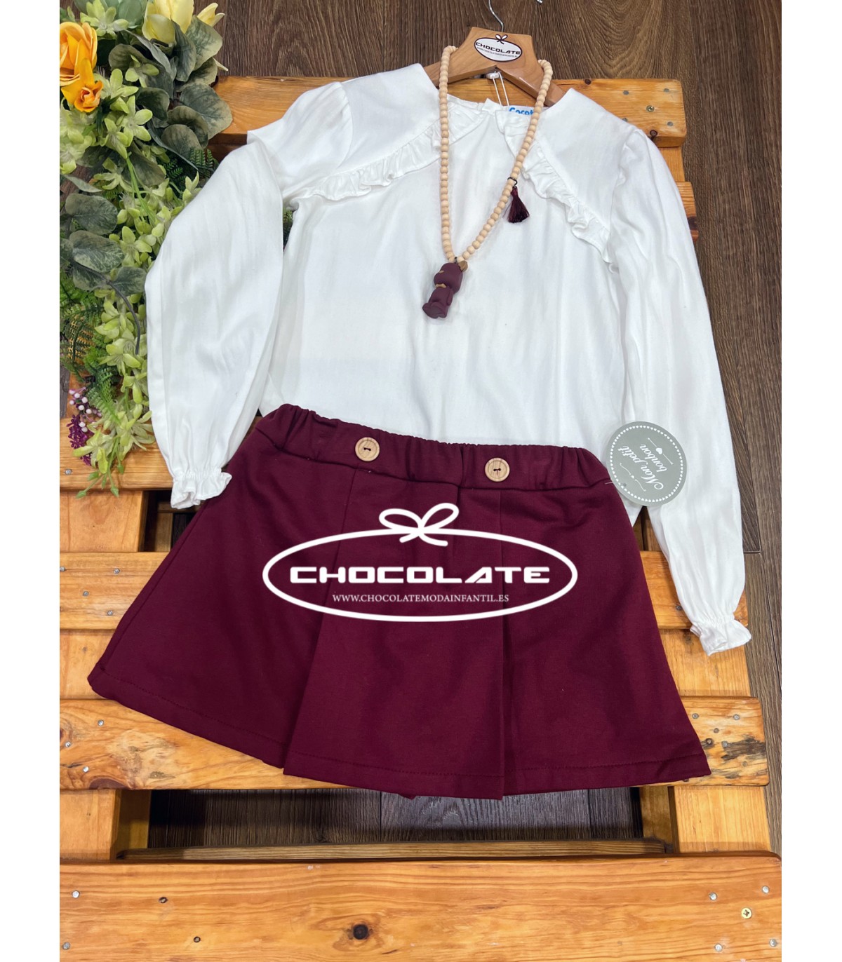 Camisa blanca con volantes de Cocote para niña | Preciosa camisa pa...