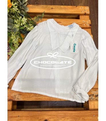 Camisa blanca para niña de Cocote | Camisa blanca para niña de la m...