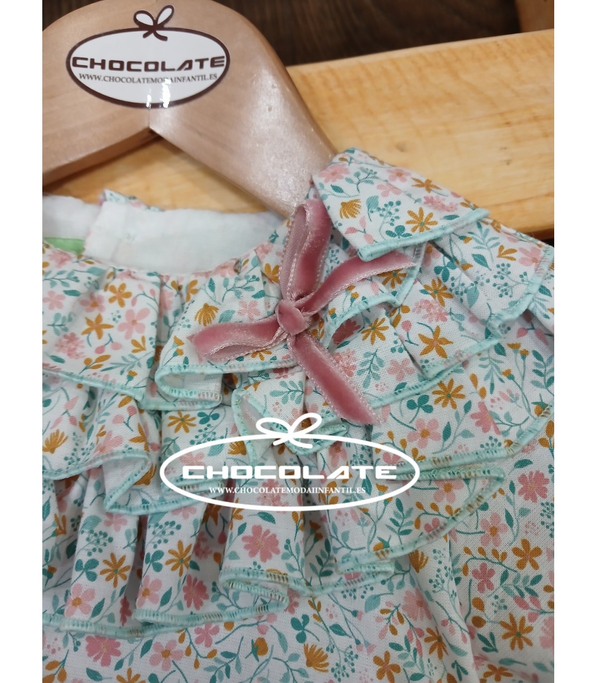 Jesusito estampado flores verde agua Pio Pio | Precioso jesusito pa...