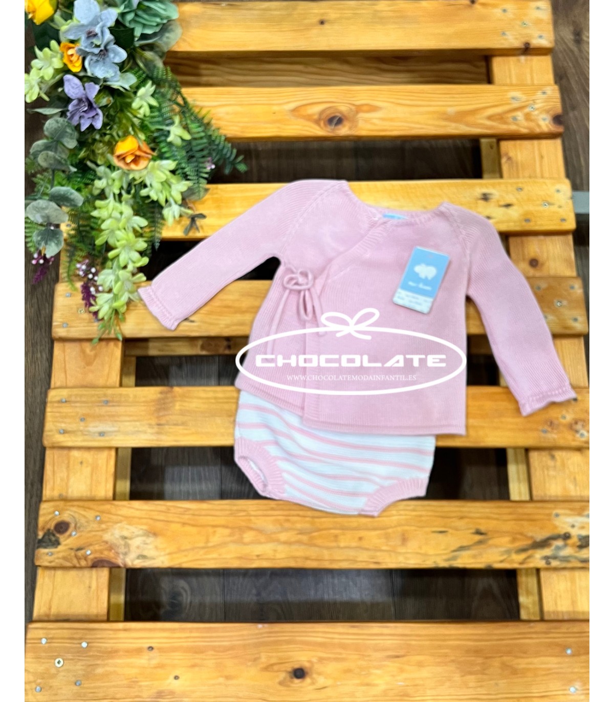 Conjunto jubón y braguita para bebé niña de Mac ilusión | Conjunto ...