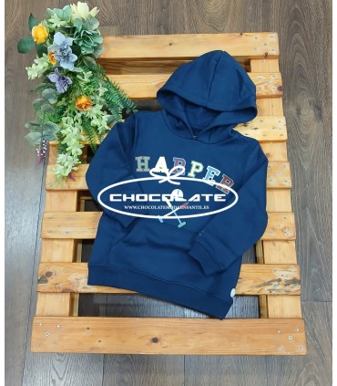 Sudadera niño azul marino logo colores Harper & Neyer | Sudadera pa...
