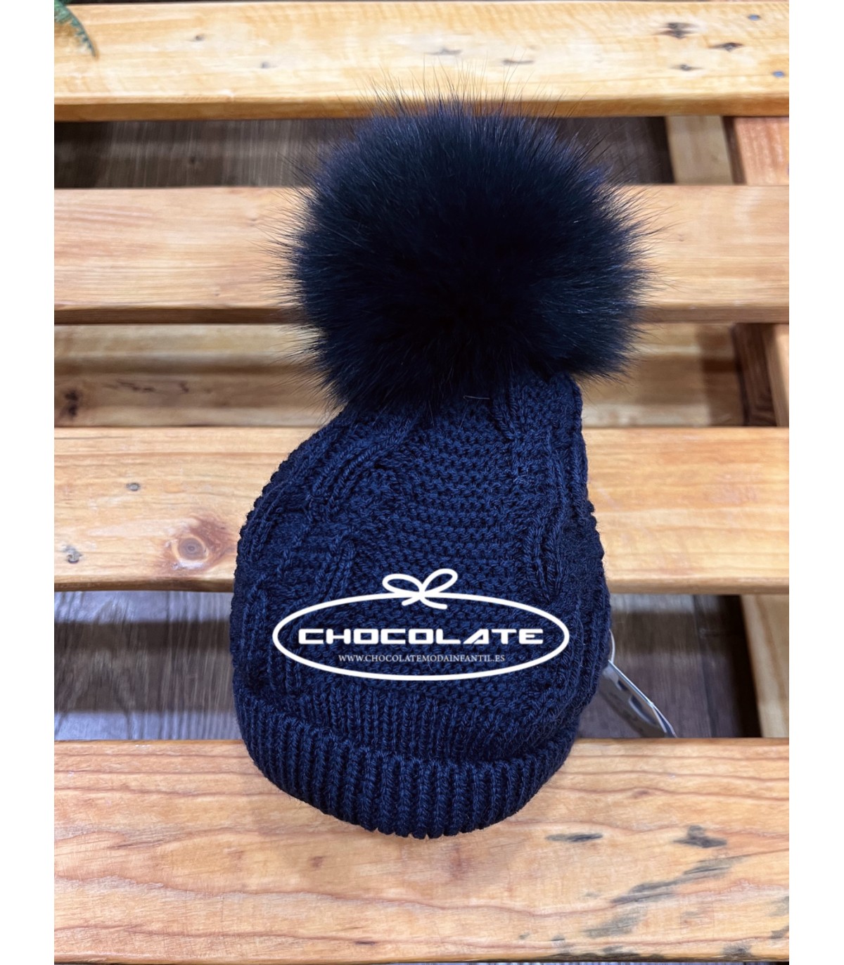 Gorro para niño y niña en azul marino de Mac ilusión | Gorro de pun...