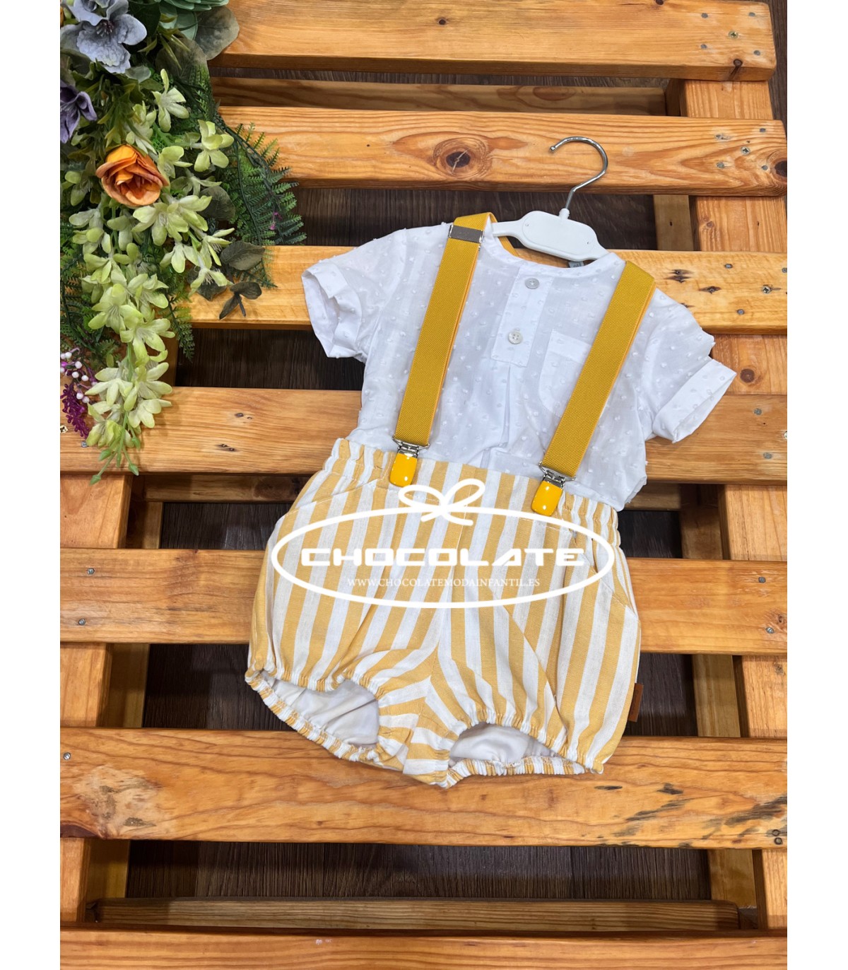 Conjunto bebé niño ranita rayas y camisa de José Varón | Conjunto p...