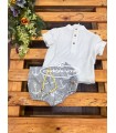 Conjunto bebé niño de polo y ranita anclas de José Varón