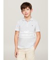 Polo blanco de piqué para niño de Tommy Hilfiger | Polo blanco para...