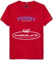 Camiseta roja logo azulón de Tommy Hilfiger para niño | Camiseta ro...