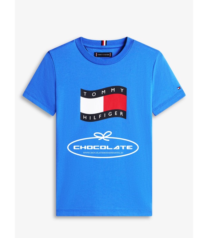 Camiseta niño azulón de Tommy Hilfiger para niño | Camiseta de Tomm...