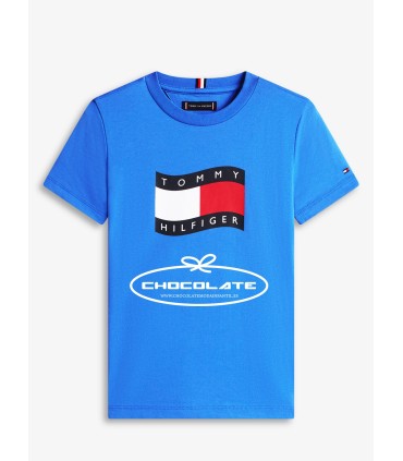 Camiseta niño azulón de Tommy Hilfiger para niño | Camiseta de Tomm...