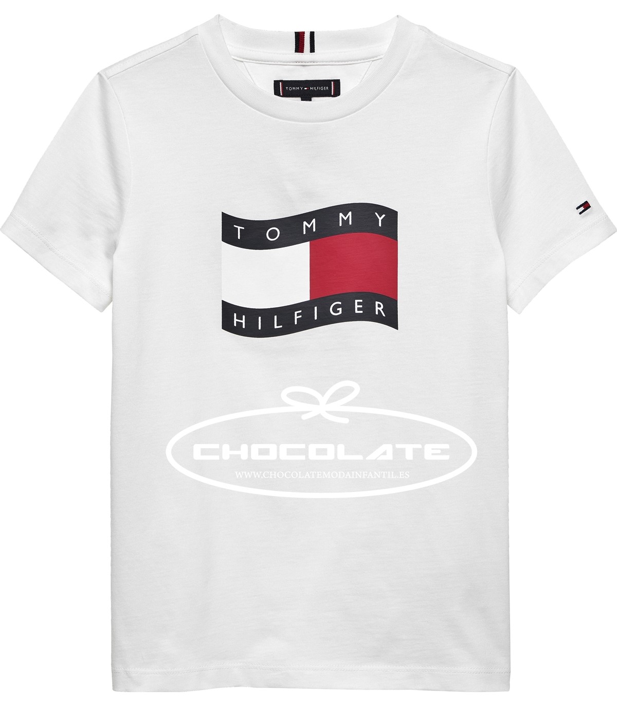 Camiseta niño blanca logo grande de Tommy Hilfiger | Camiseta de To...