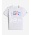 Camiseta blanca logo multicolor Tommy Hilfiger para bebé | Camiseta...