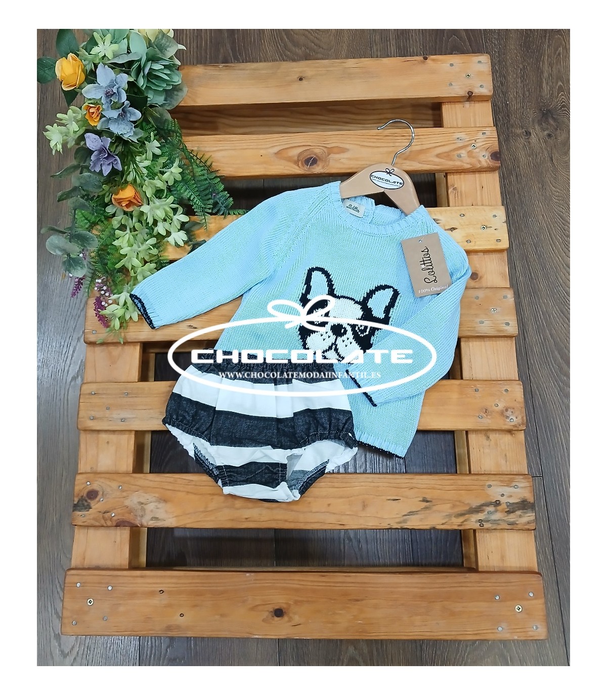 Conjunto bebé niño jersey y ranita Onix de Lolittos | Conjunto de l...