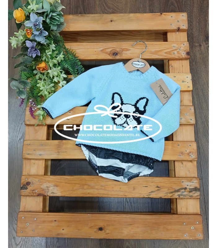 Conjunto bebé niño jersey y ranita Onix de Lolittos | Conjunto de l...