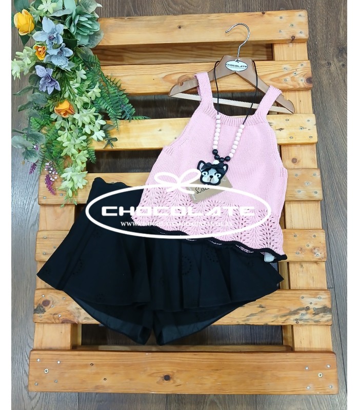 Conjunto top y falda pantalón Onix de Lolittos para niña | Conjunto...