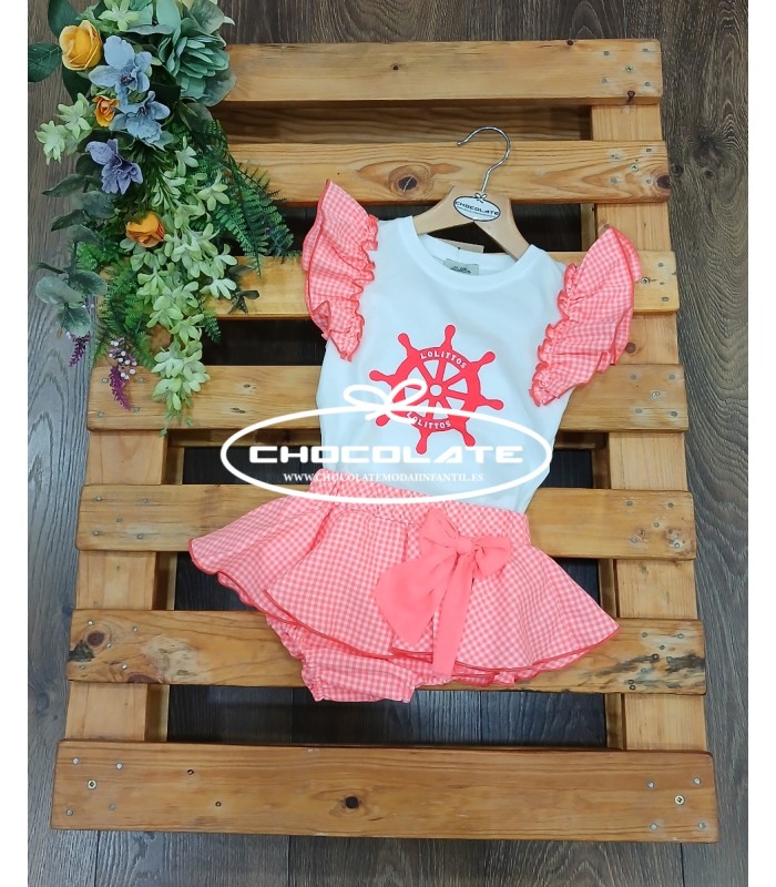 Conjunto camiseta y falda braguita Santorini de Lolittos | Conjunto...