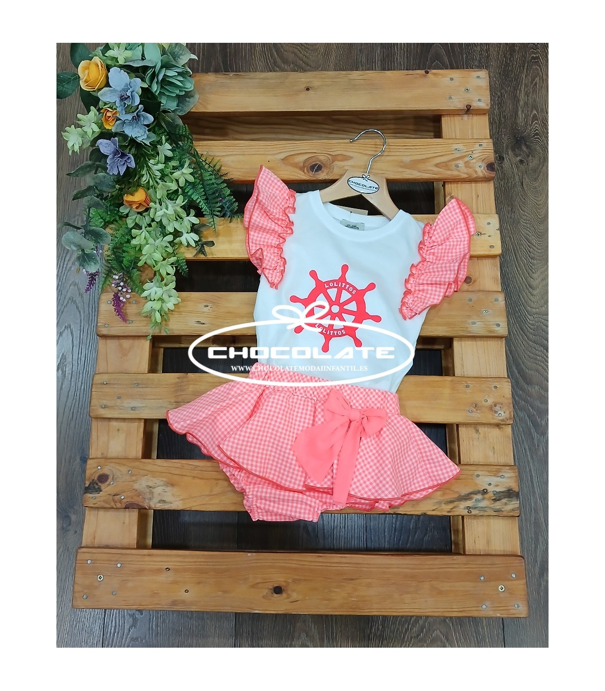 Conjunto camiseta y falda braguita Santorini de Lolittos | Conjunto...