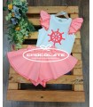 Conjunto de camiseta y falda pantalón Santorini de Lolittos para niña