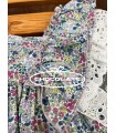 Jesusito niña estampado flores con puntilla de Mon Petit Bonbon | J...