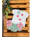 Conjunto de camiseta y braguita para niña colección peces de Pio Pio
