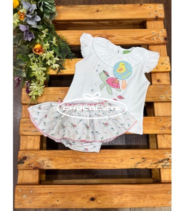 Conjunto de camiseta y ranita para niña Pio Pio colección tortugas ...