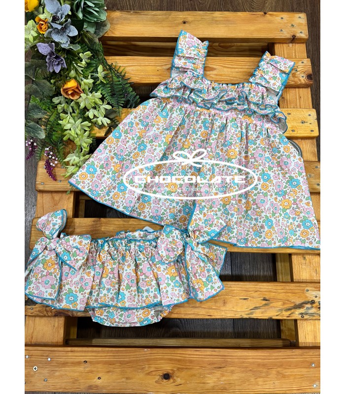 Jesusito niña flor turquesa de Mon Petit Bonbon | Jesusito para niñ...