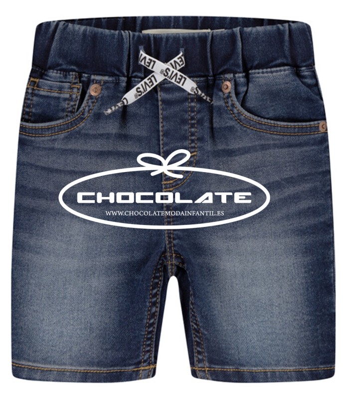 Bermuda vaquera oscura tipo jogging Levis para bebe |      Bermuda ...