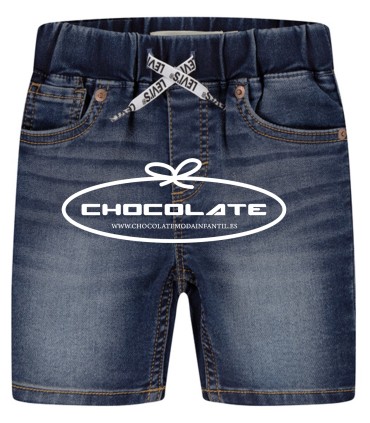 Bermuda vaquera oscura tipo jogging Levis para bebe |      Bermuda ...