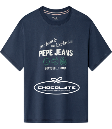 Camiseta marino logo verde de Pepe jeans para niño | Camiseta azul ...