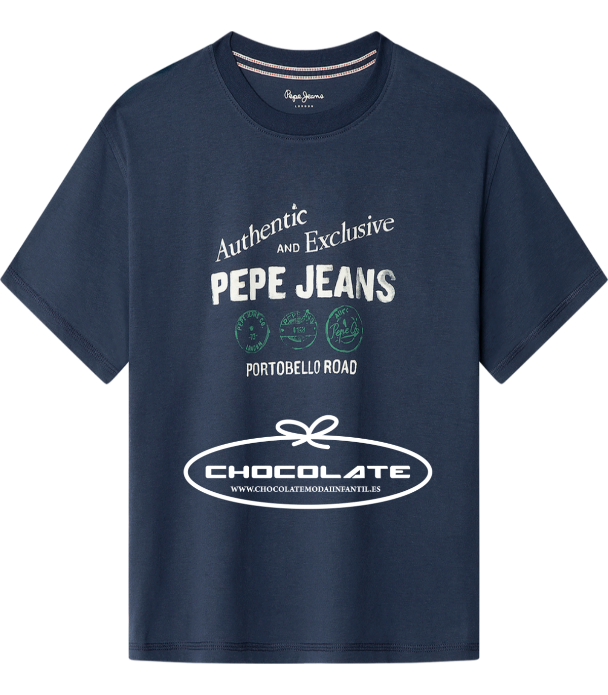 Camiseta marino logo verde de Pepe jeans para niño | Camiseta azul ...