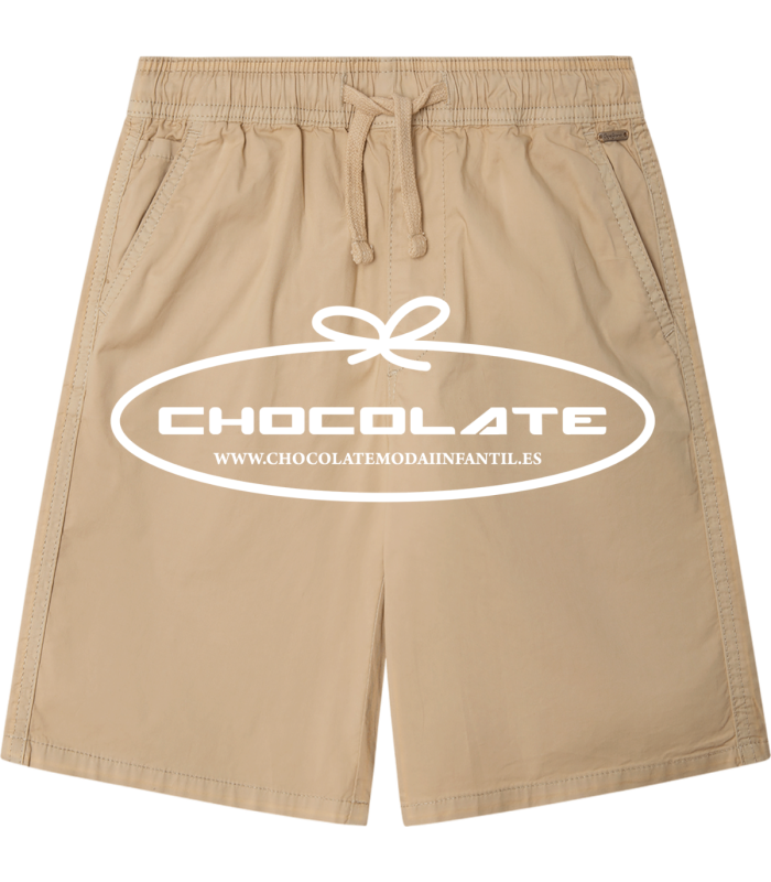 Bermuda camel para niño con gomas de Pepe jeans | Bermuda para niño...