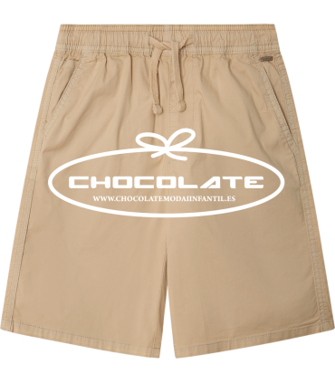 Bermuda camel para niño con gomas de Pepe jeans | Bermuda para niño...