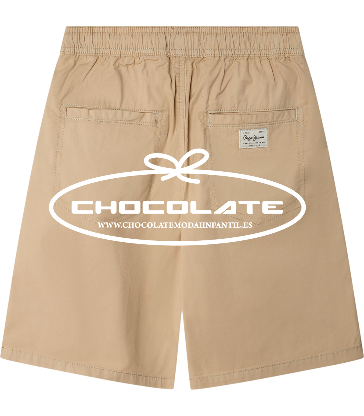 Bermuda camel para niño con gomas de Pepe jeans | Bermuda para niño...