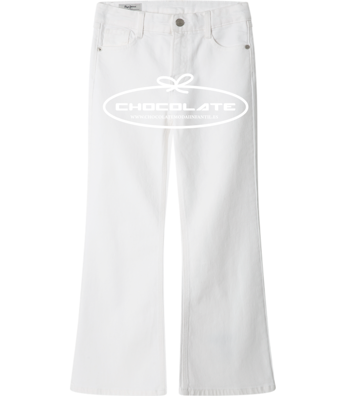 Pantalón vaquero blanco campana de Pepe Jeans para niña | Pantalón ...
