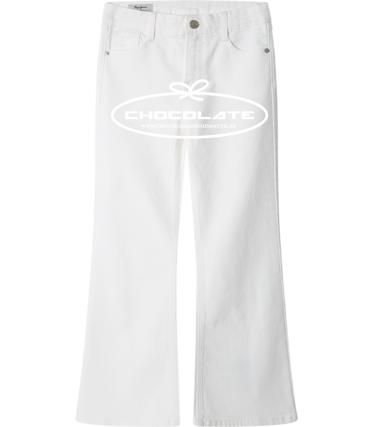 Pantalón vaquero blanco campana de Pepe Jeans para niña | Pantalón ...