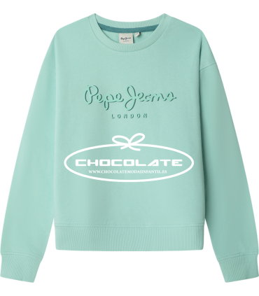 Sudadera niña verde agua de Pepe jeans | Sudadera de la marca Pepe ...