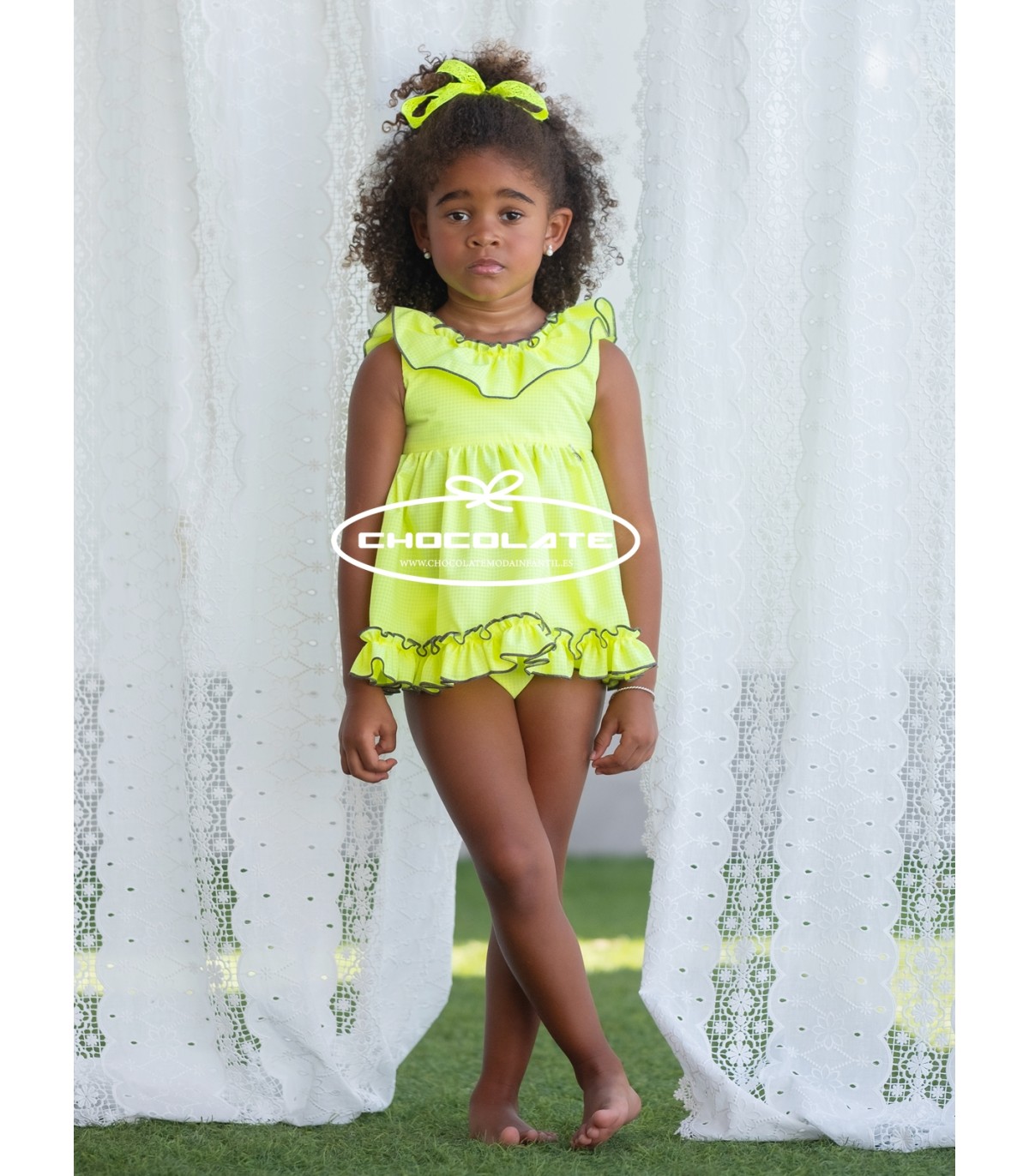 Jesusito niña fluor amarillo de Mon Petit Bonbón | Precioso jesusit...