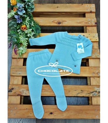 Conjunto punto azul para bebé  Mac Ilusión