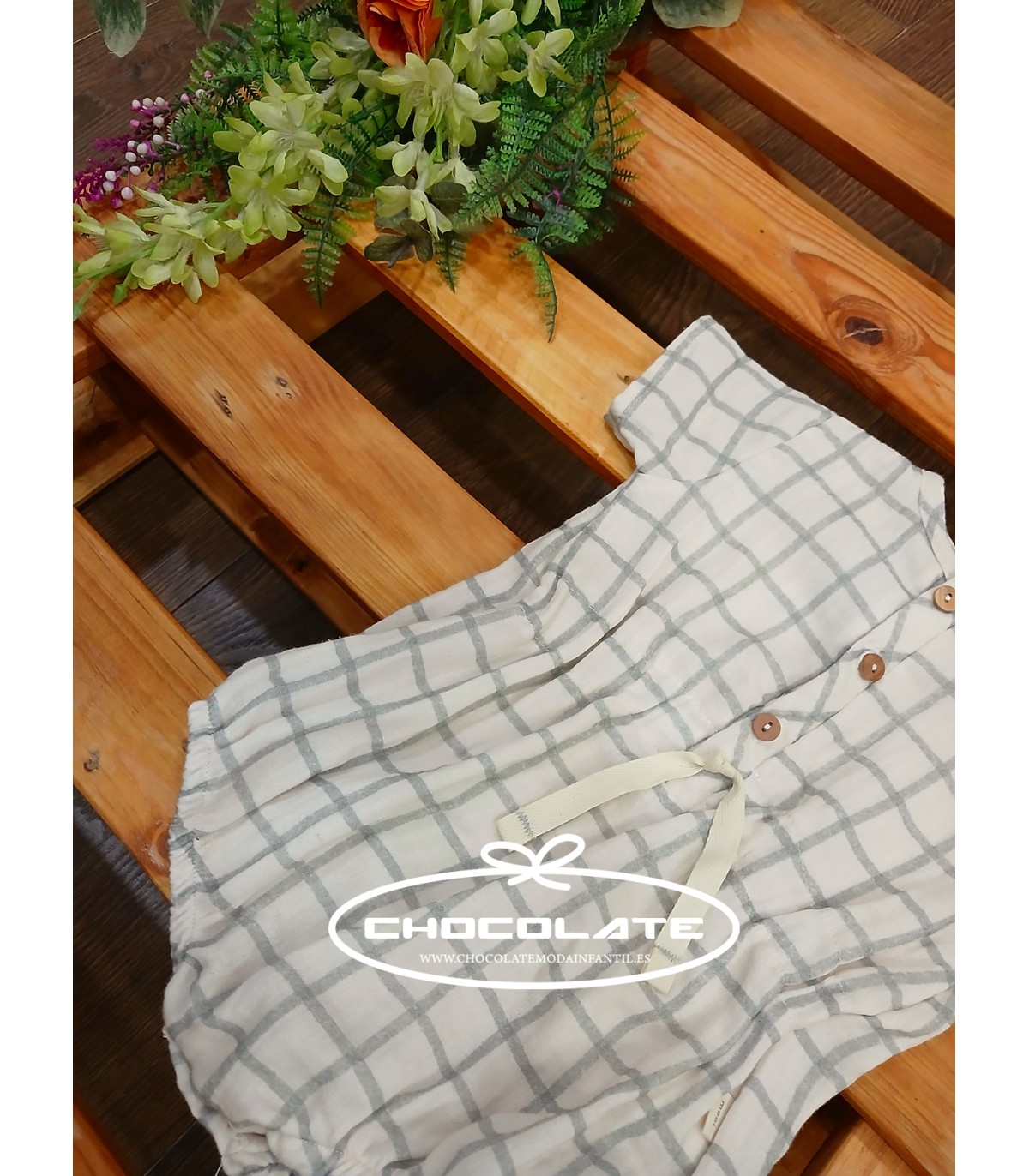 Pelele bebé en algodón orgánico de Mini Mooi by Mac ilusión | Pelel...