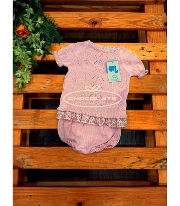 Conjunto jubón y ranita rosa fresa de Mac ilusión para bebé niña | ...