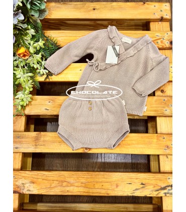 Conjunto bebé rosa en algodón orgánico Mini Mooi de Mac ilusión | C...