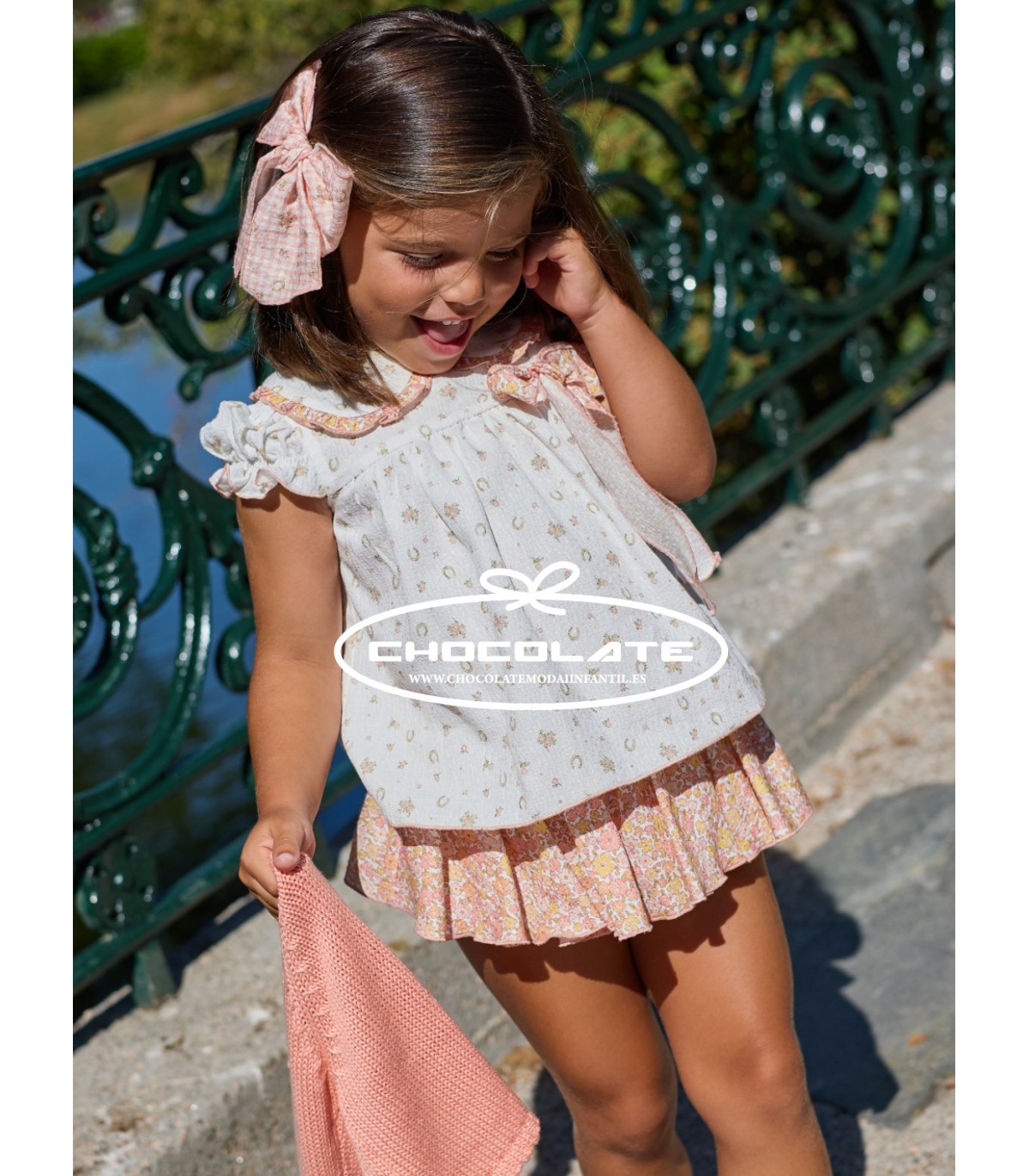 Conjunto niña Peach La Martinica | Conjunto para niña de la colecci...