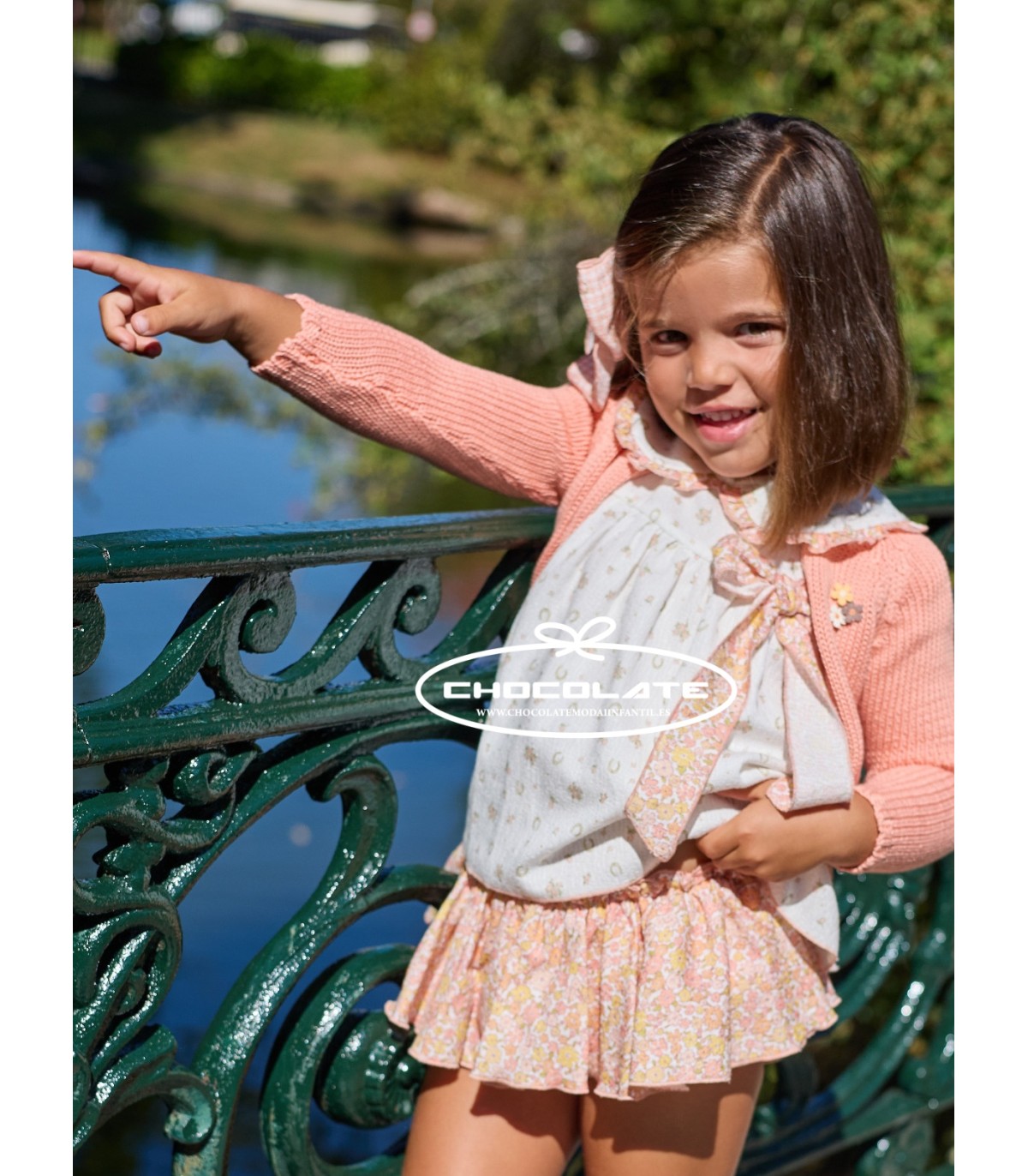 Conjunto niña Peach La Martinica | Conjunto para niña de la colecci...