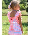 Vestido para niña La Martinica colección Bike con lazada en la espalda y tejido alegre