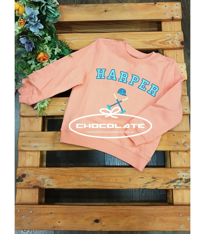 Sudadera unisex coral Retro Harper & Neyer | Sudadera coral Harper ...