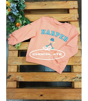 Sudadera unisex coral Retro Harper & Neyer | Sudadera coral Harper ...
