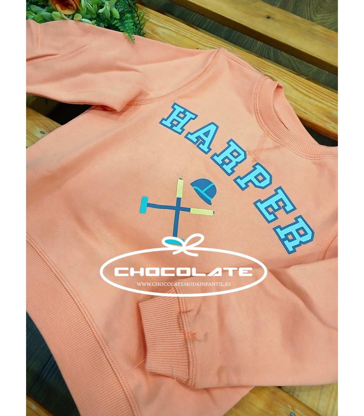 Sudadera unisex coral Retro Harper & Neyer | Sudadera coral Harper ...