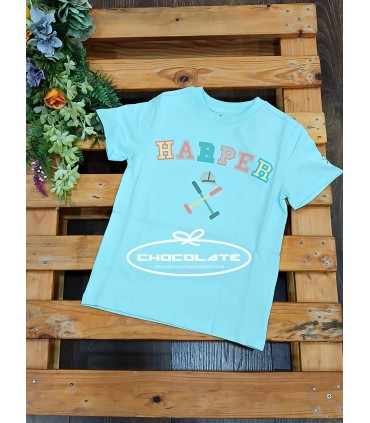 Camiseta niño retro verde menta Harper & Neyer | Camiseta verde men...