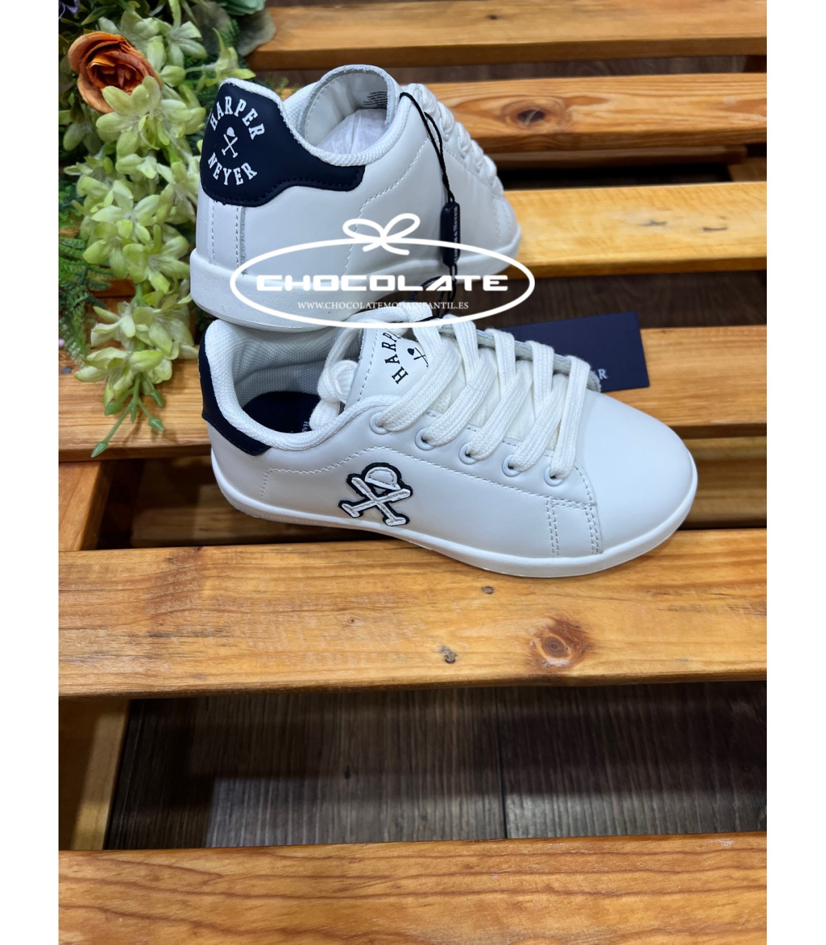 Tenis niño blancos Harper & Neyer | Tenis blancos para niño Harper ...